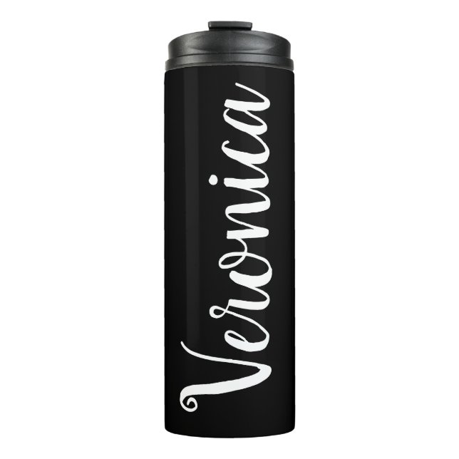 Personalisiert Black Tumbler Thermosbecher (Vorderseite)