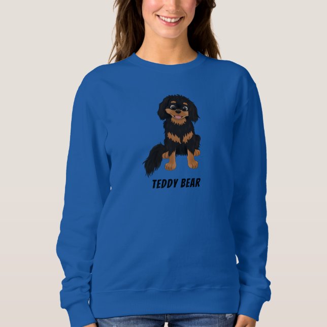 Personalisiert Black und Tan Cavalier Spaniel  Sweatshirt (Vorderseite)