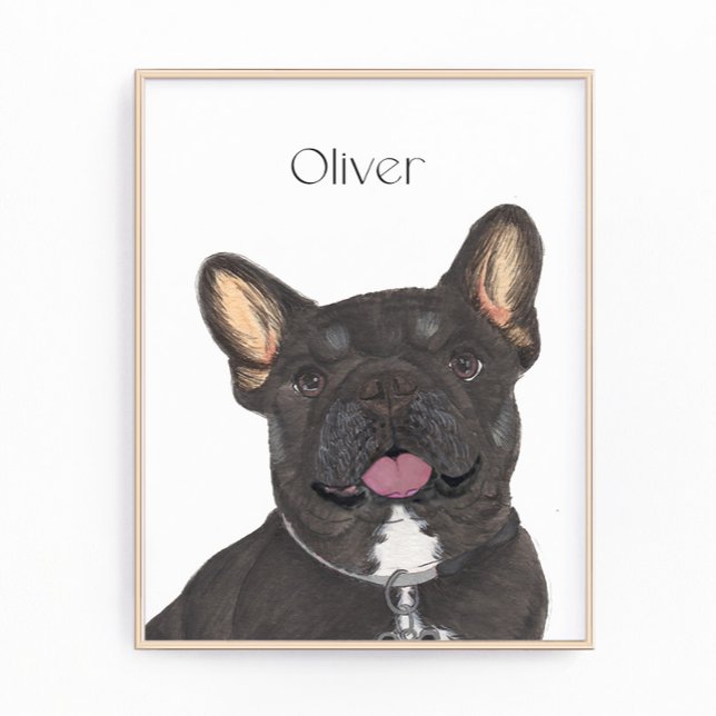 Personalisiert Black und Tan Frenchie French Bulld Fotodruck (Von Creator hochgeladen)