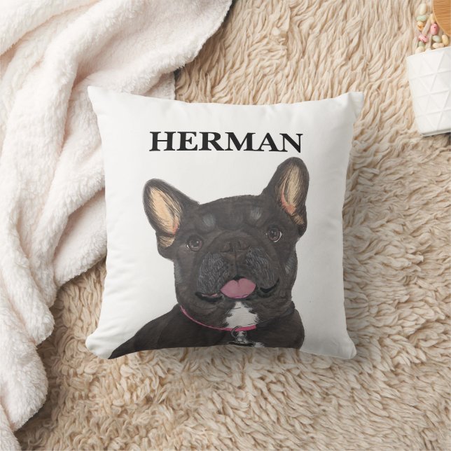 Personalisiert Black und Tan Frenchie French Bulld Kissen (Decke)