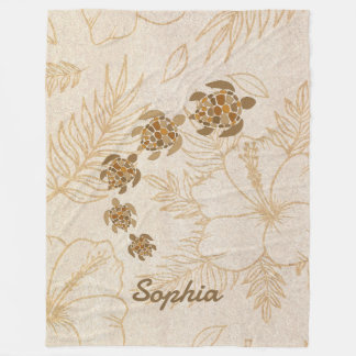 Personalisiert Blanket Name Sea Turtle Hawaii Fleecedecke