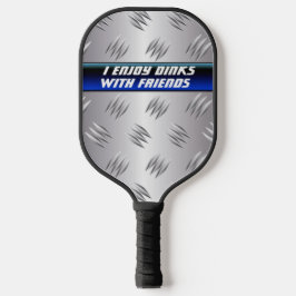 Personalisiert Blau, IMITATE Silber Diamantplatte Pickleball Schläger