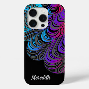Personalisiert Blau, Lila, rosa und schwarz Case-Mate iPhone Hülle