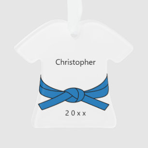 Personalisiert Blauer Gürtel Ornament