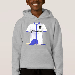 Personalisiert-blaues Baseball Hoodie