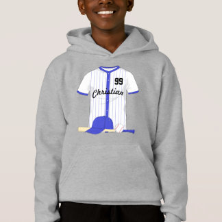 Personalisiert-blaues Baseball Hoodie