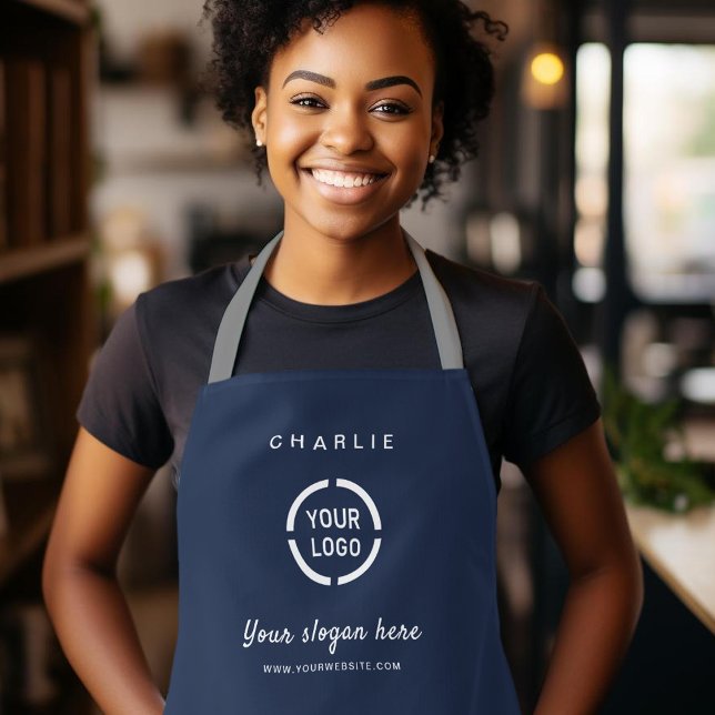 Personalisiert blaues Logo für benutzerdefinierte  Schürze (Simple Custom Company Logo personalized blue Apron)
