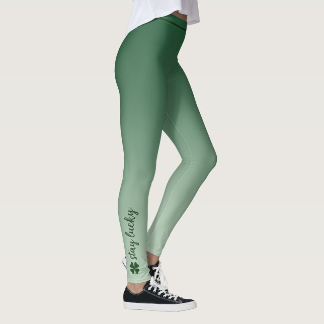 Personalisiert Bleibe Lucky Kleeblatt Irish Green Leggings (Von Creator hochgeladen)