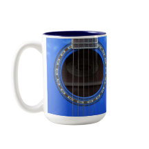 Personalisiert Blue Acoustic Guitar Tasse