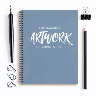 Personalisiert Blue Artist Sketchbook Notizbuch