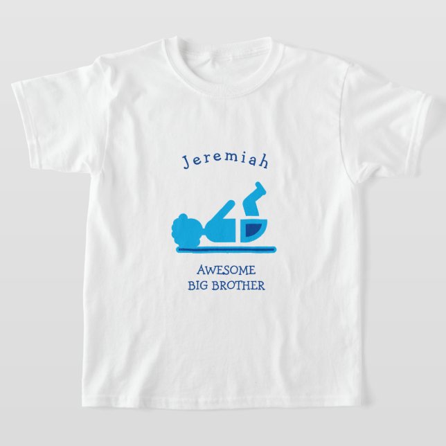 Personalisiert Blue Baby Afro PHANTASTISCHER BIG B T-Shirt (Ablage )