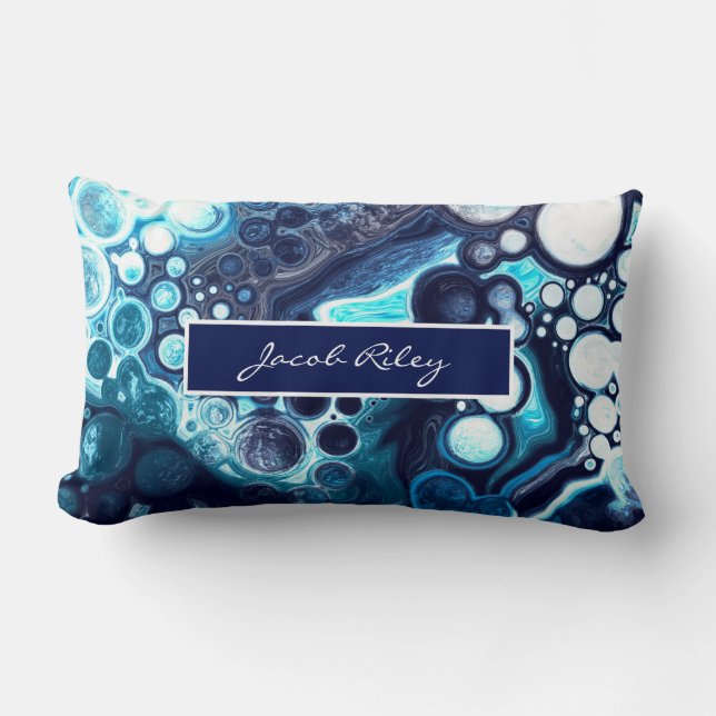 Personalisiert Blue Baby Baby Baby Lendenkissen (Vorderseite)