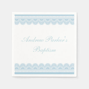 Personalisiert Blue Baptisse/Baby Dusche Napkins Serviette