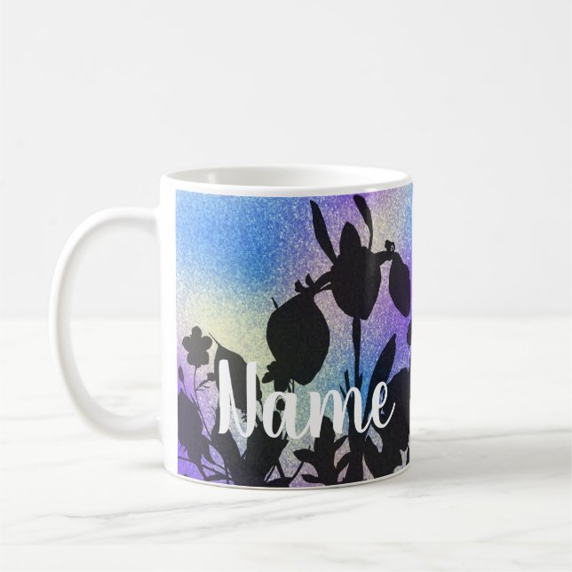 Personalisiert Blue Blume Design Kaffeemaschine Ta Kaffeetasse (Links)