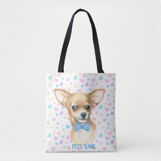 Personalisiert Blue Bowtie Chihuahua (Vorderseite)