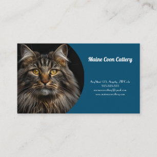 Personalisiert Blue Business Card für Cattery Visitenkarte