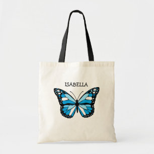Personalisiert Blue Butterfly Tragetasche