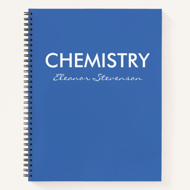 Personalisiert Blue Chemie Graph Paper Notizbuch (Vorderseite)