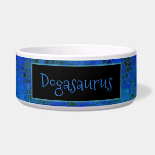 Personalisiert Blue Dinosaurier Hide Napf