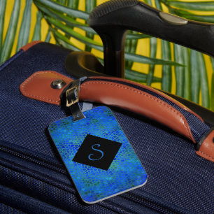 Personalisiert Blue Dinosaurier versteckt Gepäckanhänger