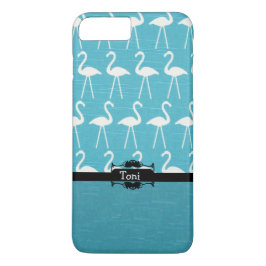 Personalisiert Blue Flamingo Phone Case