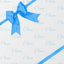 Personalisiert Blue Girly Elegante Name