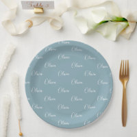 Personalisiert Blue Girly Elegante Name