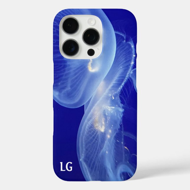 Personalisiert Blue Jellyfish Sturdy iPhone Case (Rückseite)