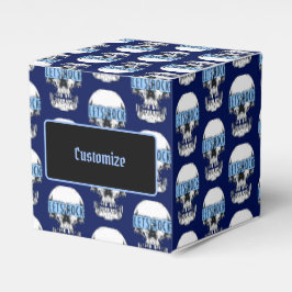Personalisiert Blue Let's Rock Skull Geschenkschachtel