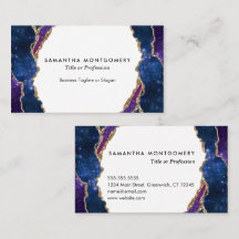 Personalisiert Blue Lila Aqua Gold Veins Agate