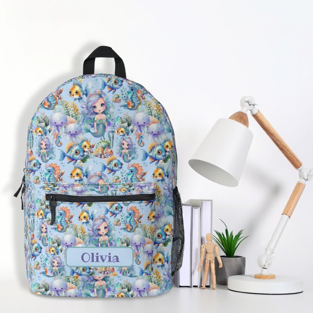 Personalisiert Blue Mermaid Rucksack (Von Creator hochgeladen)