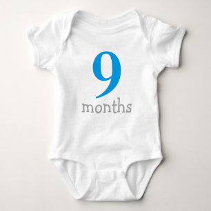 Personalisiert Blue Monthly Baby Baby Strampler