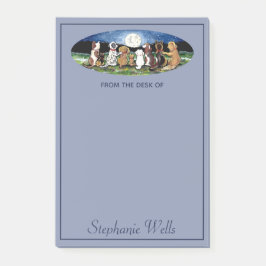 Personalisiert Blue Moon Dogs Friends Süße Tier Post-it Klebezettel