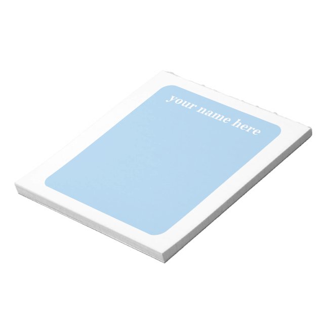 Personalisiert Blue Notepad Notizblock (Rotiert)