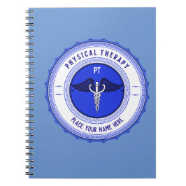Personalisiert Blue Physical Therapy Caduceus Notizblock