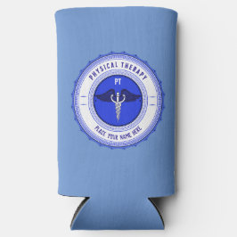 Personalisiert Blue Physical Therapy Caduceus Selters Dosenkühler