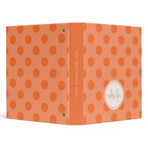 Personalisiert: Blue Polka Dot Binder