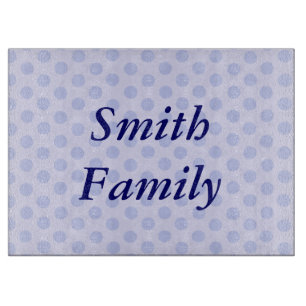 Personalisiert Blue Polka Dot Cutting Board Schneidebrett