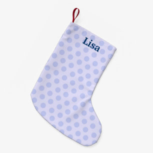 Personalisiert Blue Polka Dot Strumpf Kleiner Weihnachtsstrumpf