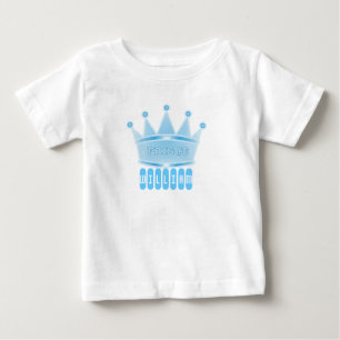 Personalisiert Blue Prince Crown Baby Boy Gift T-shirt