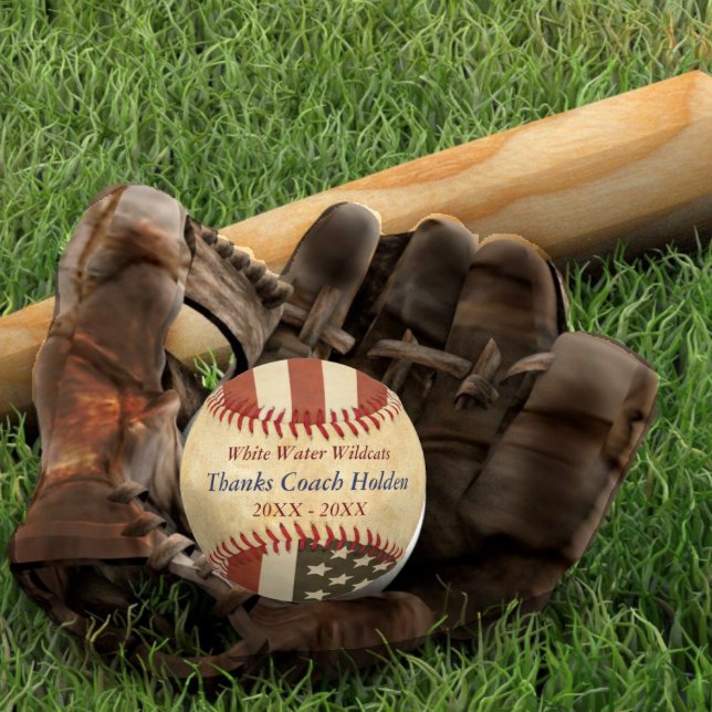 Personalisiert Blue Red Baseball Coach Danke (Von Creator hochgeladen)