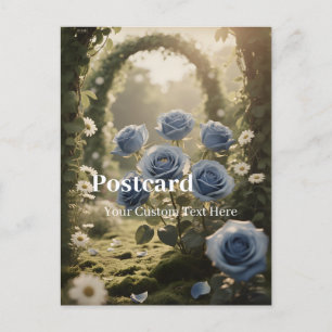 Personalisiert Blue Rose - Einzigartige Liebe zum  Feiertagspostkarte