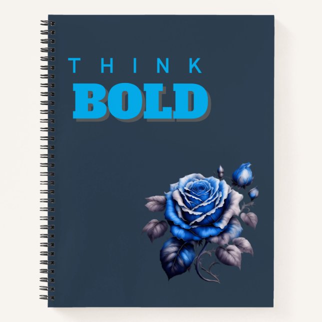 Personalisiert Blue Rose Liebe Custom Wedding & Li Notizbuch (Vorderseite)