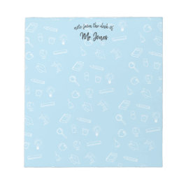 Personalisiert Blue School Notizblock