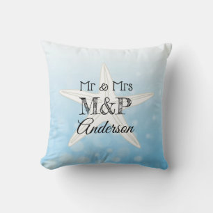 Personalisiert Blue Starfish Beach House Pillow Kissen