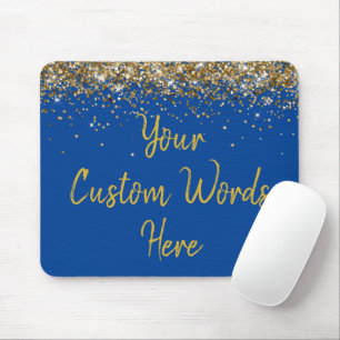 Personalisiert Blue und Gold Gamer - sein Geburtst Mousepad