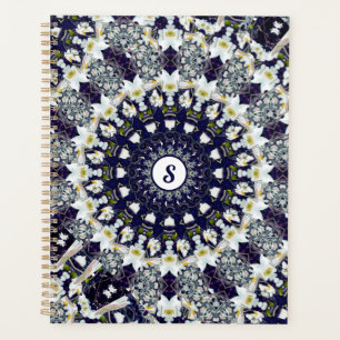 Personalisiert Blue und White Mandala Spiral Plann Planer