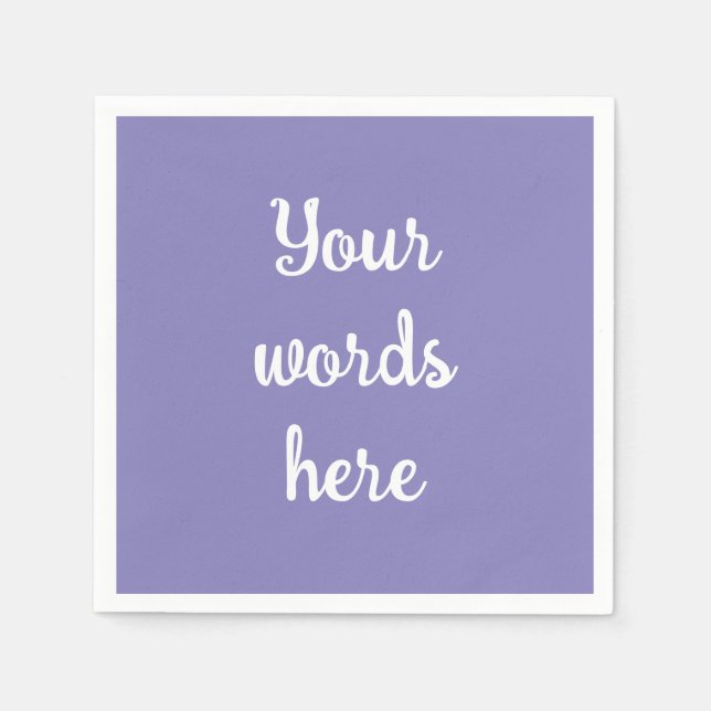 Personalisiert Blue Violet Paper Napkins Serviette (Vorderseite)