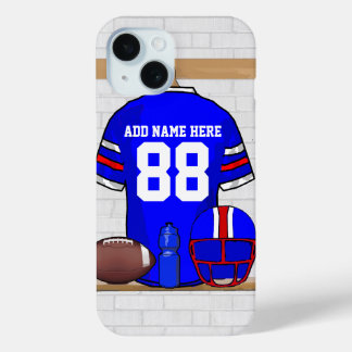 Personalisiert Blue White Football Jersey Case-Mate iPhone Hülle