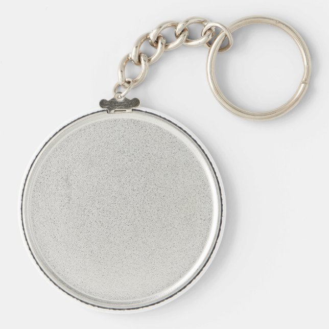 Personalisiert Blue White Football Soccer Jersey Schlüsselanhänger (Rückseite)